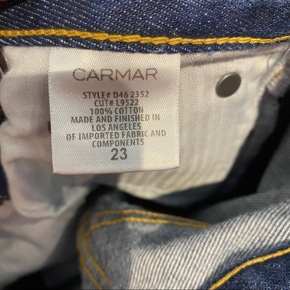 Nwt Carmar Sebastian High Waisted Raw Hem Jeans - Picture 11 of 12